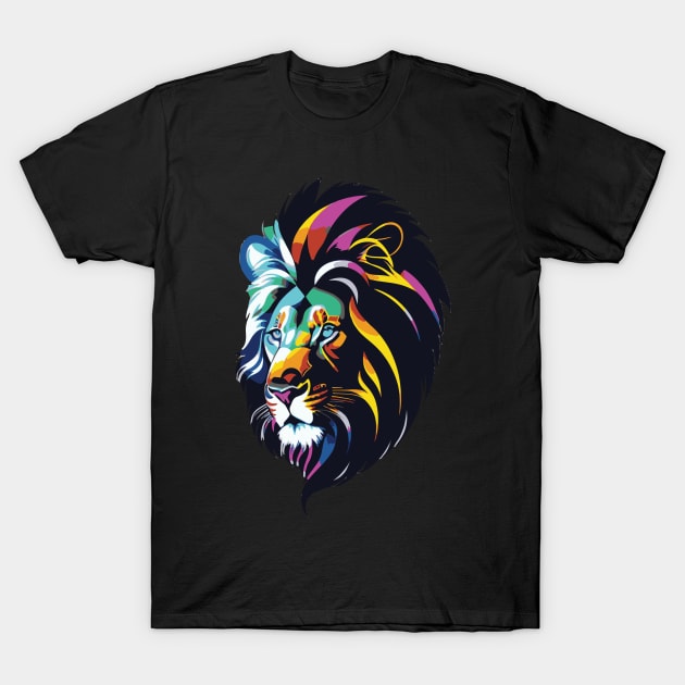 focus on a lion's head with a color that looks polite to the eye T-Shirt by Southwengker